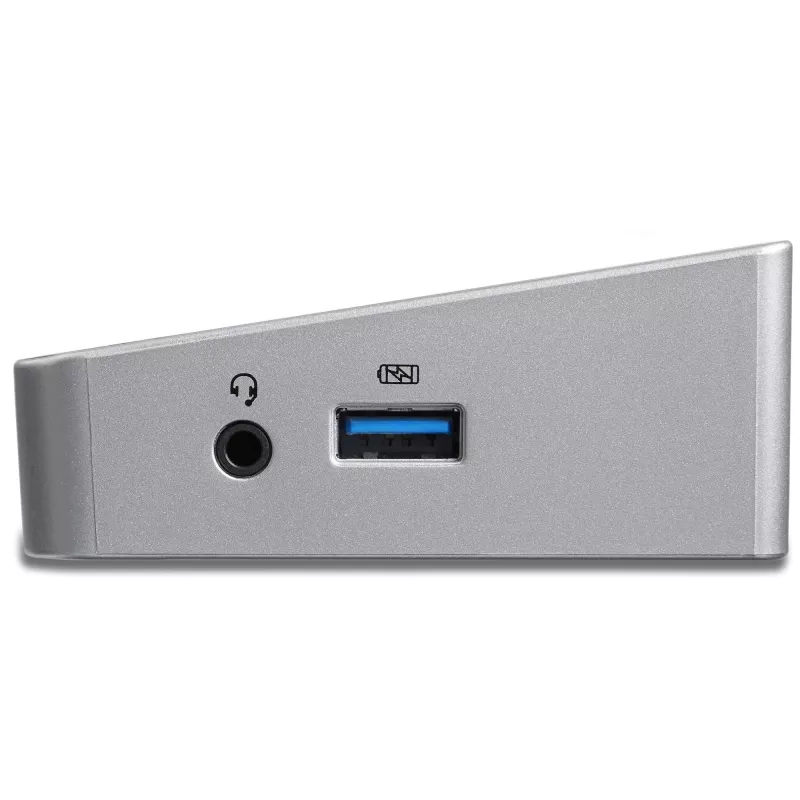 StarTech.com 4K USB-C dokas, triguba UHD 4K monitorių prijungimo stotelė, Mac ir Windows, USB-C į HDMI ir DisplayPort, 100 W energijos tiekimas, 5x USB 5 Gbps šakotuvas – TAA