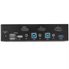 StarTech.com 2 prievadų DisplayPort KVM jungiklis - 4K 60Hz - Vienas ekranas - Dviejų prievadų UHD DP 1.2 USB KVM jungiklis su integruotu USB 3.0 šakotuvu ir garsu - Dell HP Apple Lenovo - TAA atitinkantis