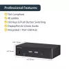 StarTech.com 2 prievadų DisplayPort KVM jungiklis - 4K 60Hz - Vienas ekranas - Dviejų prievadų UHD DP 1.2 USB KVM jungiklis su integruotu USB 3.0 šakotuvu ir garsu - Dell HP Apple Lenovo - TAA atitinkantis
