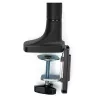 StarTech.com Stalo tvirtinimo monitoriaus laikiklis – tvirtas ergonominis VESA monitoriaus laikiklis – vienam 9 kg ekranui – visiškai judinamas, reguliuojamas aukštis, lankstomas – aliuminis – C spaustuvas / kiauryminis tvirtinimas – juodas