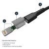 StarTech.com 3 pėdų (1 m) patvarus juodas USB-A į Lightning laidas – sustiprintas aramidiniu pluoštu, tvirtas USB A tipo į Lightning įkrovimo / sinchronizavimo maitinimo kabelis – Apple MFi sertifikuotas, skirtas iPad / iPhone 12