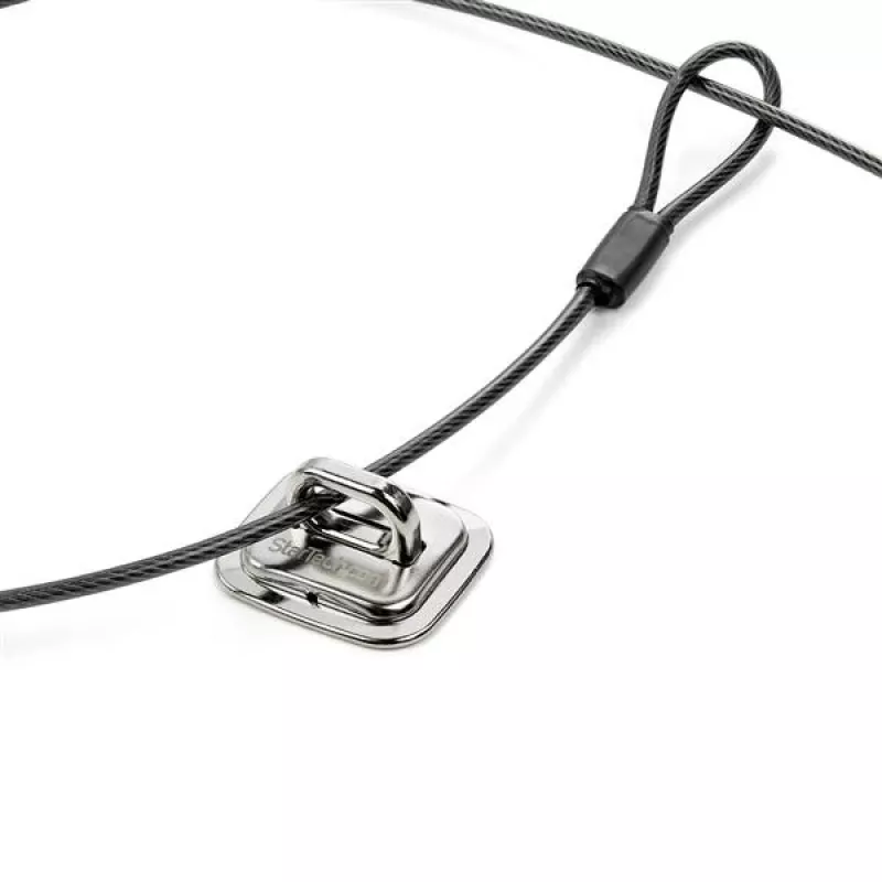 StarTech.com nešiojamojo kompiuterio kabelio užrakto inkaras - cinko lydinys, inkaras, sidabrinis, 1 vnt., plienas, 44 mm, 45,8 mm