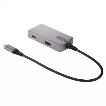 StarTech.com USB-C universali jungtis – USB-C į 4K 60Hz HDMI 2.0, 100W energijos perdavimas – 3 prievadų 10Gbps USB šakotuvas – Nešiojama USB-C mini dokinė stotelė – 10 colių (25 cm) laidas