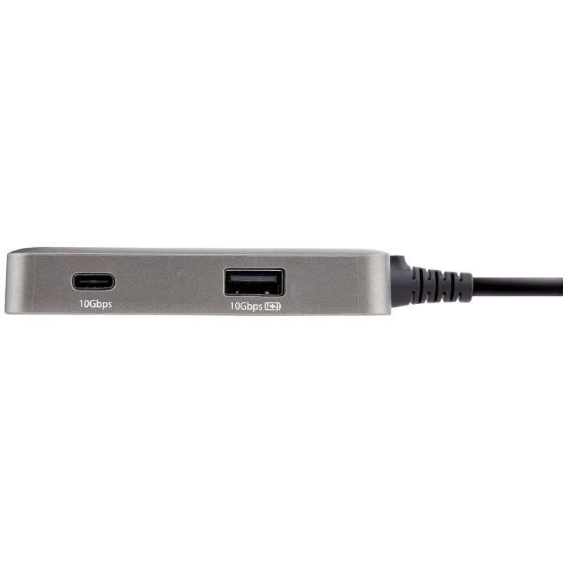 StarTech.com USB-C universali jungtis – USB-C į 4K 60Hz HDMI 2.0, 100W energijos perdavimas – 3 prievadų 10Gbps USB šakotuvas – Nešiojama USB-C mini dokinė stotelė – 10 colių (25 cm) laidas