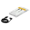 StarTech.com 3 pėdų (1 m) patvarus USB A į Lightning kabelis – juodas 90° kampuotas, itin tvirtas, sutvirtintas aramidiniu pluoštu, USB A tipo į Lightning įkrovimo / sinchronizavimo laidas – Apple MFi sertifikuotas – iPhone