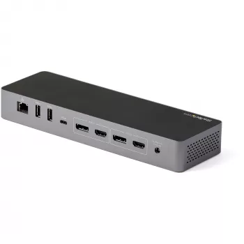 StarTech.com USB-C dokas, skirtas „MacBook Pro/Air-M1/M2/M3/M4“, suderinamas su „Thunderbolt“, HDMI/DisplayPort, du 4K 60Hz / vienas 8K, USB Type-C nešiojamojo kompiuterio dokas, 96 W galios tiekimas, USB 10 Gbps
