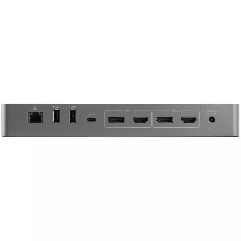 StarTech.com USB-C dokas, skirtas „MacBook Pro/Air-M1/M2/M3/M4“, suderinamas su „Thunderbolt“, HDMI/DisplayPort, du 4K 60Hz / vienas 8K, USB Type-C nešiojamojo kompiuterio dokas, 96 W galios tiekimas, USB 10 Gbps
