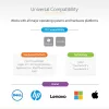 StarTech.com USB-C dokas, skirtas „MacBook Pro/Air-M1/M2/M3/M4“, suderinamas su „Thunderbolt“, HDMI/DisplayPort, du 4K 60Hz / vienas 8K, USB Type-C nešiojamojo kompiuterio dokas, 96 W galios tiekimas, USB 10 Gbps