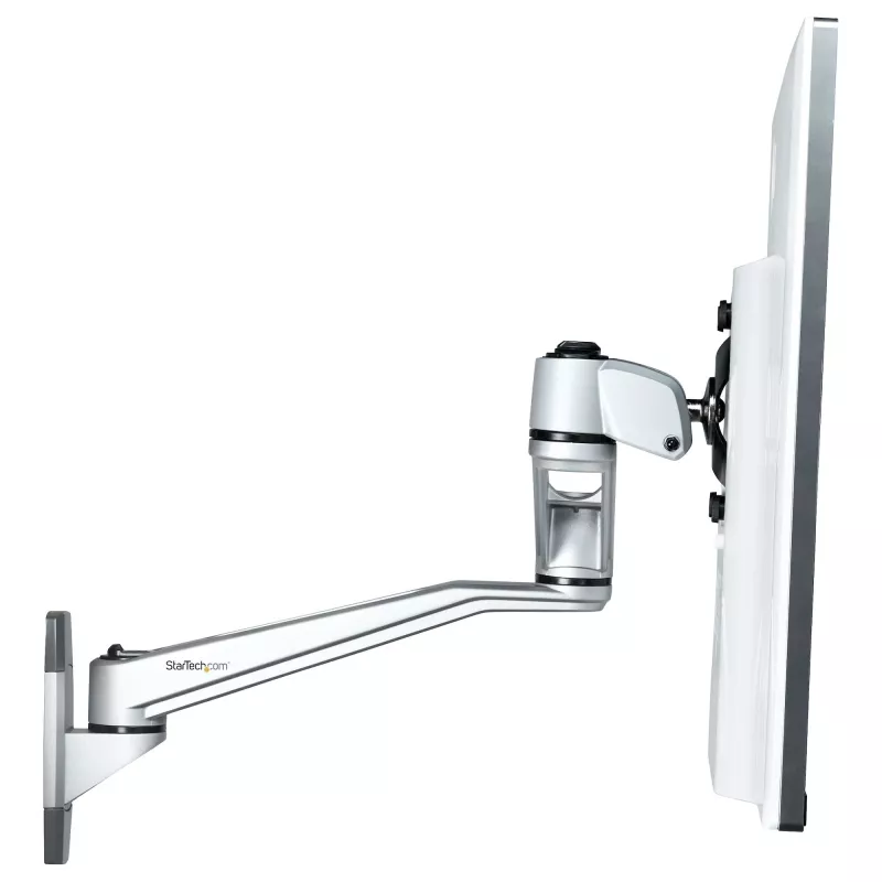 StarTech.com Wall Mount Monitor Arm - Articulating Ergonomic VESA Wall Mount Monitor Arm - 20 inch (52cm) Long - Single Display up to 34 inch - Swivel/Tilt/Rotate - Adjustable Screen Mount