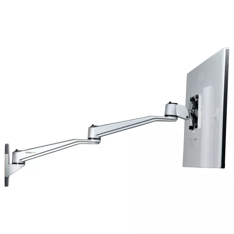 StarTech.com Wall Mount Monitor Arm - Articulating Ergonomic VESA Wall Mount Monitor Arm - 20 inch (52cm) Long - Single Display up to 34 inch - Swivel/Tilt/Rotate - Adjustable Screen Mount