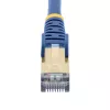 StarTech.com 5 m CAT6a eterneto kabelis – 10 Gigabitų ekranuotas nesikabinantis RJ45 100 W PoE komutacinis kabelis – 10GbE STP tinklo kabelis su įtempimo sumažinimu – mėlynas, individualiai tikrintas / laidai UL sertifikuoti / TIA