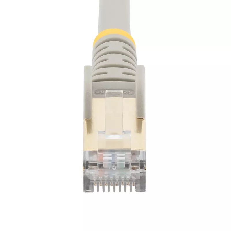 StarTech.com 7 m CAT6a eterneto kabelis – 10 gigabitų ekranuotas nesikabinantis RJ45 100 W PoE pataisų laidas – 10GbE STP tinklo kabelis su įtempimo sumažinimu – pilkas, individualiai tikrintas / laidai sertifikuoti UL / TIA