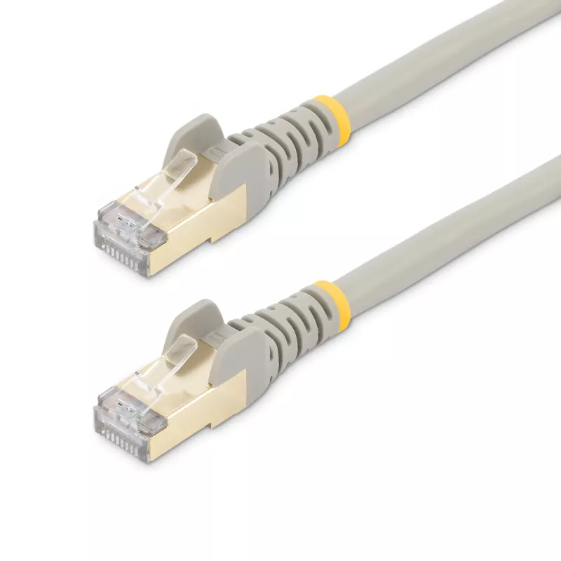 StarTech.com 7 m CAT6a eterneto kabelis – 10 gigabitų ekranuotas nesikabinantis RJ45 100 W PoE pataisų laidas – 10GbE STP tinklo kabelis su įtempimo sumažinimu – pilkas, individualiai tikrintas / laidai sertifikuoti UL / TIA