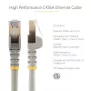 StarTech.com 7 m CAT6a eterneto kabelis – 10 gigabitų ekranuotas nesikabinantis RJ45 100 W PoE pataisų laidas – 10GbE STP tinklo kabelis su įtempimo sumažinimu – pilkas, individualiai tikrintas / laidai sertifikuoti UL / TIA