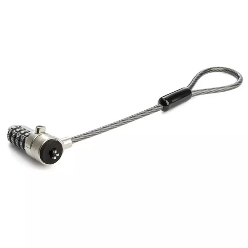 StarTech.com Universalus nešiojamojo kompiuterio kabelinio užrakto prailginimo kilpa - 6 inch (15 cm) apsaugos nuo vagystės 4 skaitmenų kombinacinis K lizdo užraktas - kompiuterio apsaugos kabelis, sukuriantis dviejų / kelių galvučių užraktą keliems įrenginiams