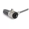 StarTech.com Universalus nešiojamojo kompiuterio kabelinio užrakto prailginimo kilpa - 6 inch (15 cm) apsaugos nuo vagystės 4 skaitmenų kombinacinis K lizdo užraktas - kompiuterio apsaugos kabelis, sukuriantis dviejų / kelių galvučių užraktą keliems įrenginiams