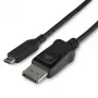 StarTech.com 3,3 pėdų / 1 m USB-C į DisplayPort 1.4 kabelis – 8K/5K/4K USB Type-C į DP 1.4 Alt Mode vaizdo adapteris keitiklis – HBR3/HDR/DSC – 8K 60 Hz DP monitoriaus kabelis – USB-C/Thunderbolt 3