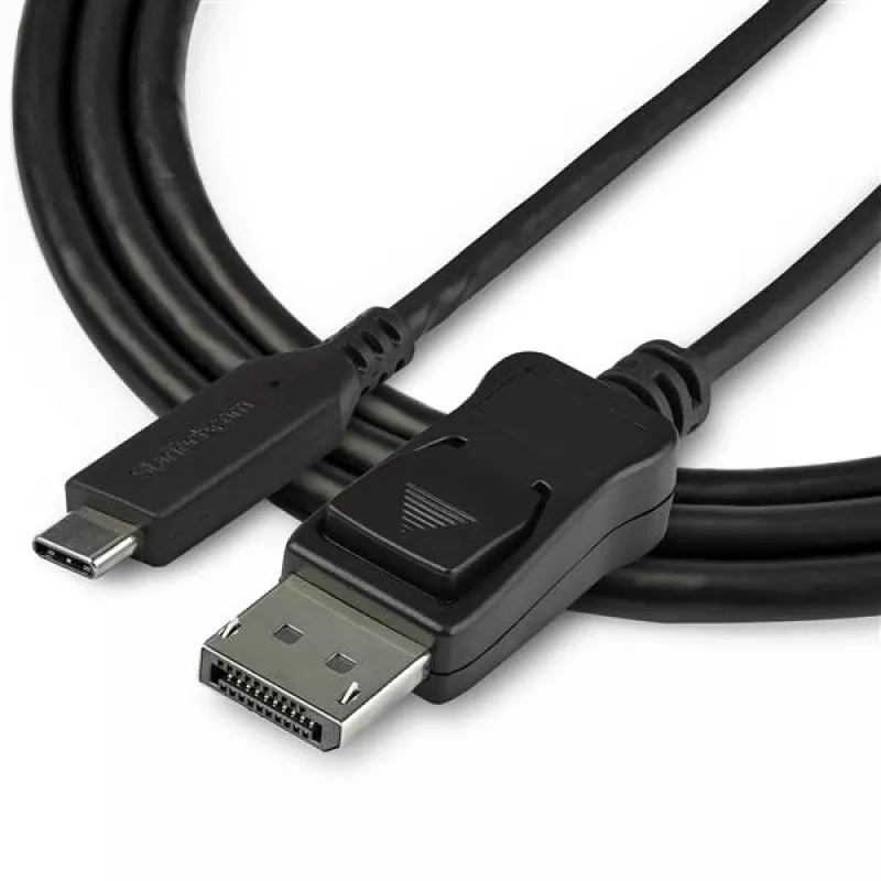 StarTech.com 3,3 pėdų / 1 m USB-C į DisplayPort 1.4 kabelis – 8K/5K/4K USB Type-C į DP 1.4 Alt Mode vaizdo adapteris keitiklis – HBR3/HDR/DSC – 8K 60 Hz DP monitoriaus kabelis – USB-C/Thunderbolt 3
