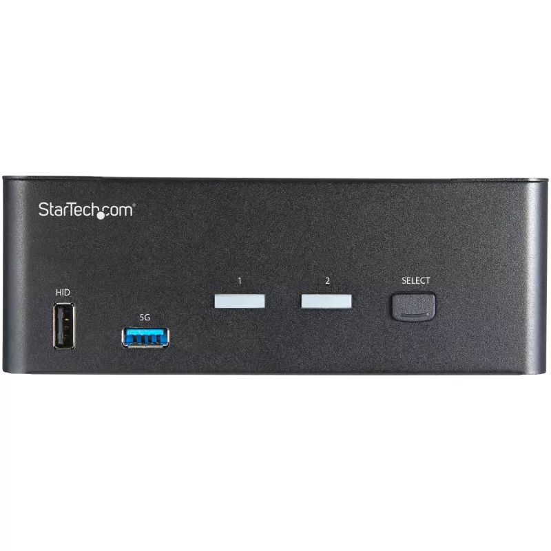 “StarTech.com” 2 prievadų dviejų monitorių HDMI KVM komutatorius - 4K 60Hz Ultra HD HDR - Stalinis 4K HDMI 2.0 KVM komutatorius su 2 prievadų USB 3.0 šakotuvu (5Gbps) ir 4x USB 2.0 HID, garsas - Spartusis perjungimas - TAA
