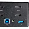 “StarTech.com” 2 prievadų dviejų monitorių HDMI KVM komutatorius - 4K 60Hz Ultra HD HDR - Stalinis 4K HDMI 2.0 KVM komutatorius su 2 prievadų USB 3.0 šakotuvu (5Gbps) ir 4x USB 2.0 HID, garsas - Spartusis perjungimas - TAA