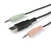 StarTech.com 2 prievadų HDMI KVM komutatorius - 4K 60Hz - Kompaktiškas dviejų prievadų UHD/Ultra HD USB stalinis KVM komutatorius su integruotais 1,2 m kabeliais ir garso įranga - maitinamas per magistralę ir nuotolinis perjungimas - MacBook ThinkPad