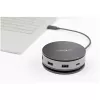 StarTech.com USB C universali jungtis - USB 3.1 Gen 2 10Gbps Type-C mini stotelė su 4K 60Hz HDMI/DisplayPort arba 1080p VGA - 75W PD pralaidumas, 3 prievadų USB šakotuvas, GbE - mobili prijungimo stotis