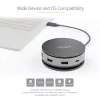 StarTech.com USB C universali jungtis - USB 3.1 Gen 2 10Gbps Type-C mini stotelė su 4K 60Hz HDMI/DisplayPort arba 1080p VGA - 75W PD pralaidumas, 3 prievadų USB šakotuvas, GbE - mobili prijungimo stotis
