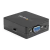 StarTech.com VGA į RCA ir S-Video keitiklis – USB maitinimas, aktyvus vaizdo keitiklis, juodas, CE, FCC, REACH, 1920 x 1080 pikselių, 640 x 480, 1920 x 1080 pikselių, 60 Hz