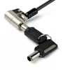StarTech.com 6,5' (2m) 3-in-1 universali nešiojamojo kompiuterio kabelio spyna - rakinama nešiojamojo/stalinio kompiuterio apsaugos kabelio spyna, suderinama su K-Slot, Nano ir Wedge lizdais - apsaugos nuo vagystės plieninio kabelio spyna su raktais