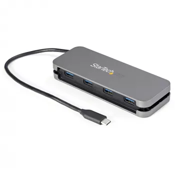 StarTech.com ~4 prievadų USB C šakotuvas - 4x USB-A - USB 3.0 Type-C šakotuvas - USB 3.2 Gen 1 (5 Gbps) - maitinamas per magistralę nešiojamasis USB-C prie USB-A adapteris nešiojamajam kompiuteriui - 11,2 colio (28,5 cm) laidas su kabelių valdymu