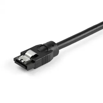 StarTech.com 0,6 m apvalus SATA kabelis, 0,6 m, SATA III, SATA 7 kontaktų, SATA 7 kontaktų, kištukas/kištukas, juodas