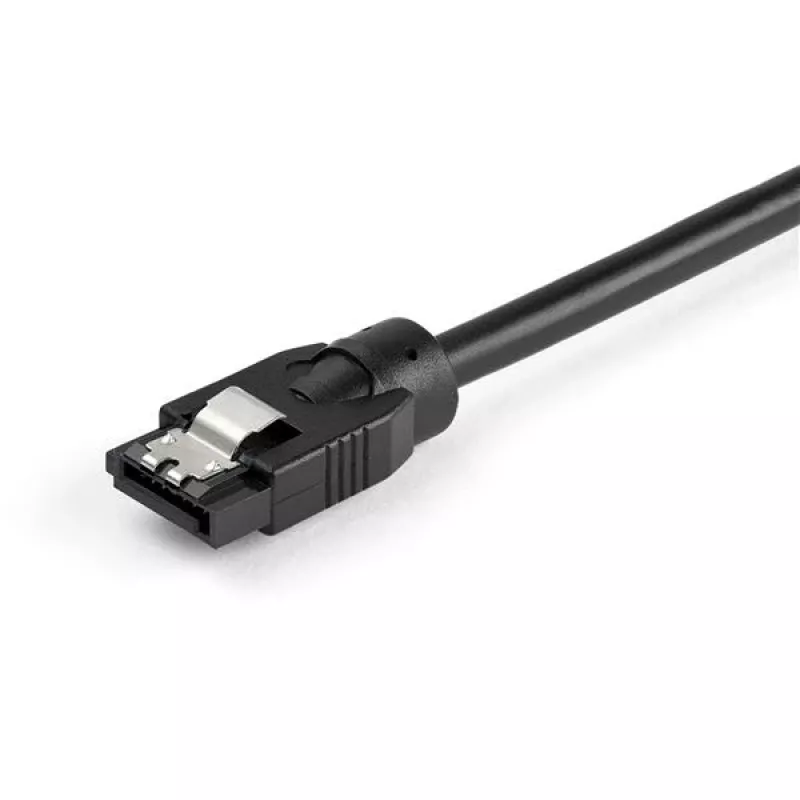 StarTech.com 0,6 m apvalus SATA kabelis, 0,6 m, SATA III, SATA 7 kontaktų, SATA 7 kontaktų, kištukas/kištukas, juodas