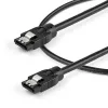 StarTech.com 0,6 m apvalus SATA kabelis, 0,6 m, SATA III, SATA 7 kontaktų, SATA 7 kontaktų, kištukas/kištukas, juodas
