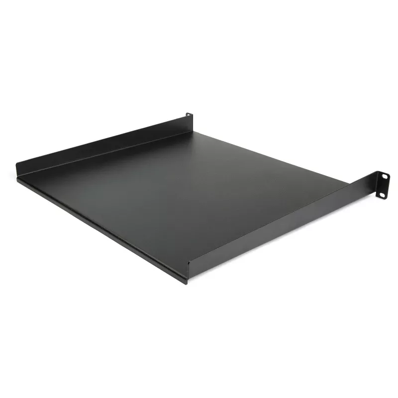 StarTech.com 1U serverių stovo lentyna - universali stovo montavimo konsolinė lentyna 19 colių tinklo įrangos stovui ir spintai - patikimas plienas - keliamoji galia 44lb/20kg - 16 colių gylio dėklas, juoda