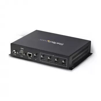 StarTech.com 2x2 HDMI vaizdo sienos valdiklis – 4K 60Hz HDMI 2.0 vaizdo įvestis į 4x 1080p išvestis – vaizdo sienos procesorius kelių ekranų rodymui – vaizdo sienos skirstytuvas – RS232/Ethernet valdymas