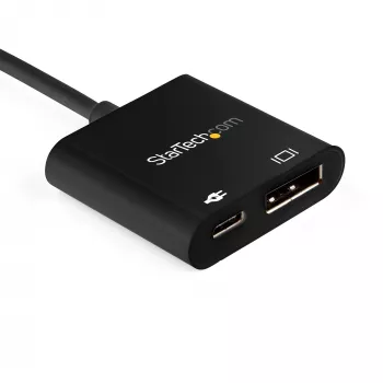 StarTech.com USB-C į DisplayPort adapteris su maitinimo tiekimu – 8K 60 Hz / 4K 120 Hz USB Type-C į DP 1.4 vaizdo keitiklis su 60 W PD pralaidiniu įkrovimu – HBR3 – suderinamas su Thunderbolt 3