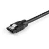 StarTech.com 0,3 m apvalus SATA laidas, 0,3 m, SATA III, SATA 7 kontaktų, SATA 7 kontaktų, kištukas/kištukas, juodas