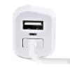 StarTech.com „Lightning“ automobilinis įkroviklis su spiraliniu laidu, 1 m spiralinis „Lightning“ laidas, 12 W, baltas, 2 prievadų USB automobilinio įkroviklio adapteris telefonams ir planšetėms, dvigubas USB automobilinis „iPhone“ įkroviklis