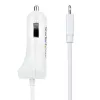 StarTech.com „Lightning“ automobilinis įkroviklis su spiraliniu laidu, 1 m spiralinis „Lightning“ laidas, 12 W, baltas, 2 prievadų USB automobilinio įkroviklio adapteris telefonams ir planšetėms, dvigubas USB automobilinis „iPhone“ įkroviklis