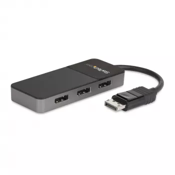 StarTech.com 3 prievadų kelių monitorių adapteris - DisplayPort 1.4 į 3x 4K DisplayPort vaizdo skirstytuvas - dviguba arba triguba 4K - nešiojamųjų / stacionarių kompiuterių DisplayPort MST šakotuvas keliems monitoriams - tik Windows kompiuteriams