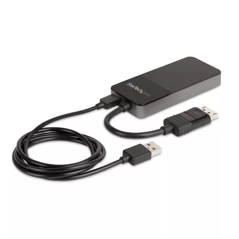 StarTech.com 3 prievadų kelių monitorių adapteris - DisplayPort 1.4 į 3x 4K DisplayPort vaizdo skirstytuvas - dviguba arba triguba 4K - nešiojamųjų / stacionarių kompiuterių DisplayPort MST šakotuvas keliems monitoriams - tik Windows kompiuteriams