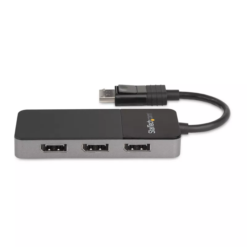 StarTech.com 3 prievadų kelių monitorių adapteris - DisplayPort 1.4 į 3x 4K DisplayPort vaizdo skirstytuvas - dviguba arba triguba 4K - nešiojamųjų / stacionarių kompiuterių DisplayPort MST šakotuvas keliems monitoriams - tik Windows kompiuteriams