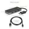 StarTech.com 3 prievadų kelių monitorių adapteris - DisplayPort 1.4 į 3x 4K DisplayPort vaizdo skirstytuvas - dviguba arba triguba 4K - nešiojamųjų / stacionarių kompiuterių DisplayPort MST šakotuvas keliems monitoriams - tik Windows kompiuteriams
