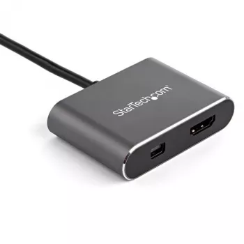 StarTech.com USB C daugiafunkcis vaizdo adapteris - 4K 60Hz USB-C į HDMI 2.0 arba Mini DisplayPort 1.2 monitoriaus adapteris - USB Type-C 2-in-1 ekrano keitiklis HDMI/MDP HBR2 HDR - suderinamas su TB3