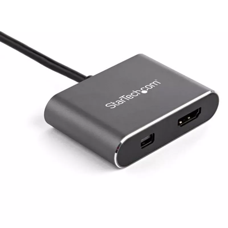 StarTech.com USB C daugiafunkcis vaizdo adapteris - 4K 60Hz USB-C į HDMI 2.0 arba Mini DisplayPort 1.2 monitoriaus adapteris - USB Type-C 2-in-1 ekrano keitiklis HDMI/MDP HBR2 HDR - suderinamas su TB3