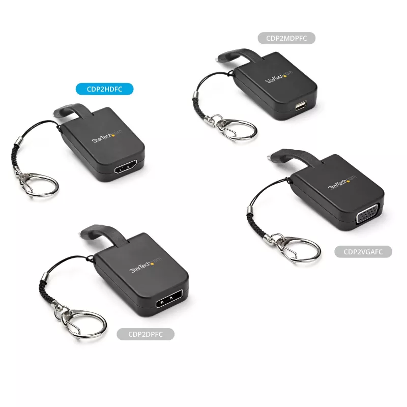 StarTech.com Compact USB C to HDMI Adapter - 4K 30Hz USB Type-C to HDMI Video Display Converter su Keychain Ring - USB-C DP Alt Mode to HDMI Monitor Dongle - Thunderbolt 3 Suderinama