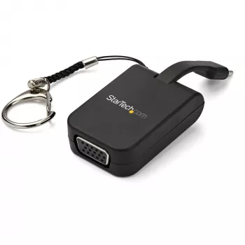 StarTech.com Compact USB C to VGA Adapter - 1080p USB Type-C to VGA Video Display Converter su Keychain Ring - Active USB-C DP Alt Mode to VGA Monitor Dongle - Thunderbolt 3 Suderinama