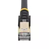 StarTech.com 7,5m CAT6a eterneto kabelis - 10 Gigabitų ekranuotas neužsikabinantis RJ45 100W PoE komutacinis kabelis - 10GbE STP tinklo kabelis su įtempimo sumažinimu - juodas individualiai testuotas/instaliacija UL sertifikuota/TIA