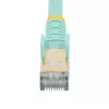 StarTech.com 1,5 m CAT6a eterneto kabelis – 10 Gigabit ekranuotas nesikabinantis RJ45 100 W PoE komutacinis kabelis – 10GbE STP tinklo kabelis su laidų įtempimo sumažinimu – akvamarino spalvos, individualiai patikrintas / laidai sertifikuoti UL / TIA