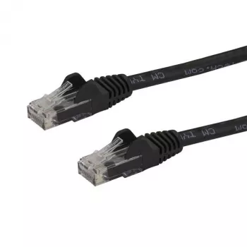 StarTech.com 7,5 m CAT6 eterneto kabelis – juodas CAT 6 gigabitinio eterneto laidas – 250 MHz 100 W PoE RJ45 UTP tinklo / komutacinis kabelis be užkabinimų su tempimo sumažinimu, išbandytas individualiai